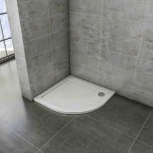 Base de duche quadrant 100x100x3cm branca, pedra artificial
