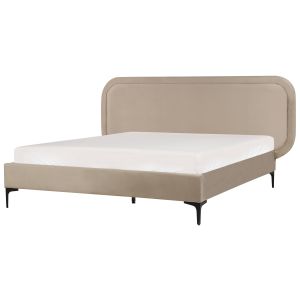 Cama veludo suzette 140 x 200 cm creme