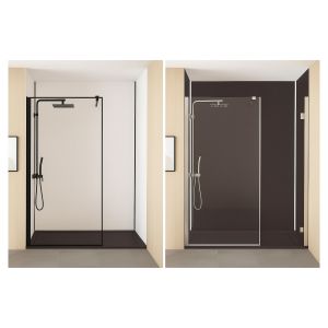 Ondee - kit  paneles murales nicho  200cm blanco/negro perfil blanco