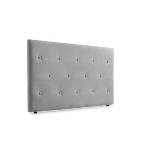 Cabeceira estofada venice aqualine 100x115x12 cm - cinzento claro - moonia