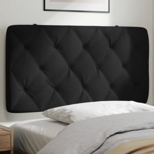 Almofadão de cabeceira 100 cm veludo preto ptob4326