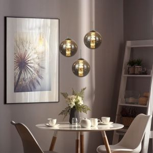 Nettlife luminária de pendurar g9 cinza 30x30
