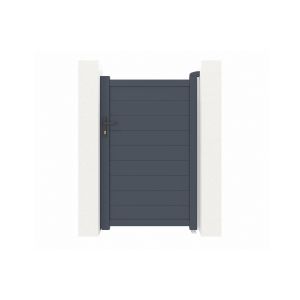 Pacote de portão de jardim eiger 1m h.160cm + 2 postes cinzento