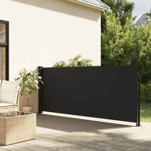 Toldo lateral retrátil 120x600 cm preto egw247205