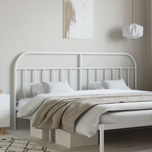 Cabeceira de cama 193 cm metal branco ptob1886
