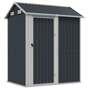Abrigo de jardim 192x152,5x237 cm aço galvanizado antracite