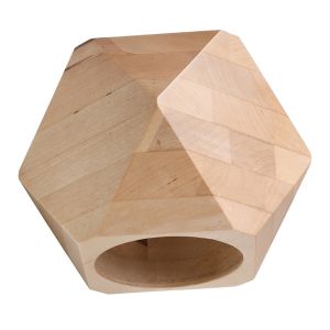 Lámpara de pared woody 1 madera natural madera 12x12x14cm
