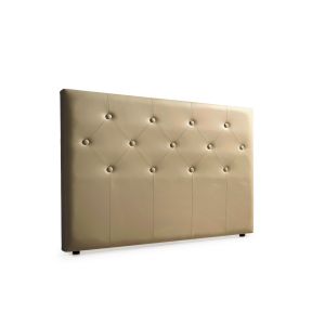 Cabeceira estofada victoria pele sintética 190x115x12 cm - dourado - moonia