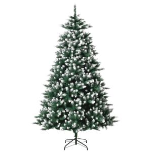 Árvore de natal artificial φ130x210 cm plastic color verde Homcom