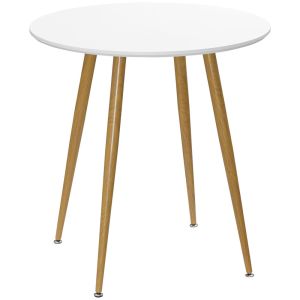 Mesa de cozinha ø72x75 mdfe metal bicolor Homcom, casa - cozinha