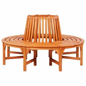vidaXL banco de árbol de madera ø 160 cm