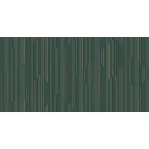 Zambaiti papel de parede linhas gráficas verde - 106 cm x 10 m - 662318