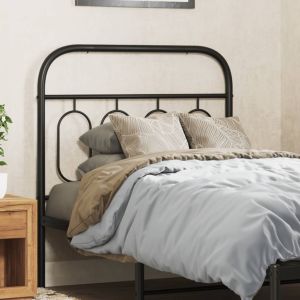 Cabeceira de cama 80 cm metal preto ptob4505