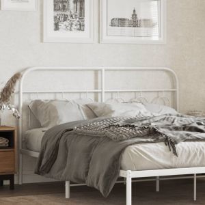 Cabeceira de cama 150 cm metal branco ptob6328