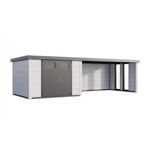 Abrigo de jardim nh9 c apoio xl à direita | branco / branco | novo habitat