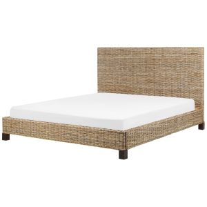 Cama rattan salbris 180 x 200 cm natural