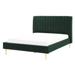 Cama veludo marville 140 x 200 cm verde esmeralda