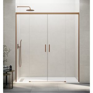 Divisória basic spazio 2 portas + 2 fixos transparente cobre 180 cm