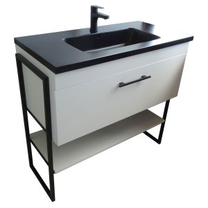 Ondee - móvel de casa de banho 1dus - 90cm - branco - lacado