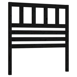 vidaXL cabecero de cama madera maciza de pino negro 96x4x100 cm