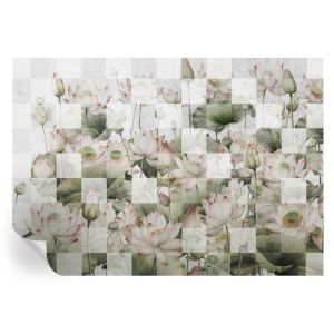 Papel de parede adesivo padrões de lótus 208x146 tulup