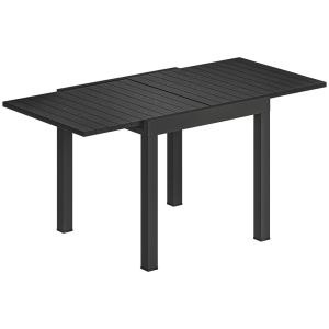 Mesa jardim extensível 160x80x75 cm alumínio Outsunny