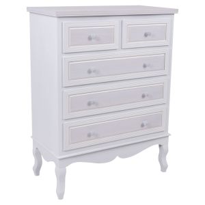 Cômoda de madeira branca 80x40x105