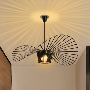 Nettlife luminária de pendurar E27 preto 60x60