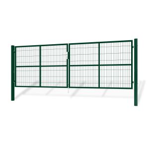 Portão giratório de malha verde razo 4m alt.140cm