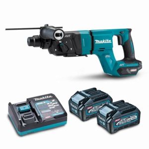 Furadeira de martelo sds+ 40v max 28 mm 2.9j Makita 2 bateria bl4040 - hr00