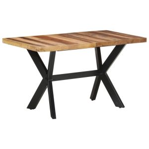 Mesa jantar 140x70x75 cm madeira maciça c/ acabamento a mel wf926751
