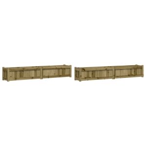 Vasos/floreiras de jardim 2 pcs madeira de pinho impregnada