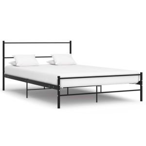 Cama em metal preto 140x200 cm pt3730