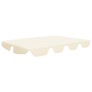 Toldo suplente p/ baloiço de jardim 150/130x105/70 cm creme