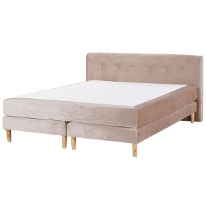 Cama continental veludo marquise 180 x 200 cm creme
