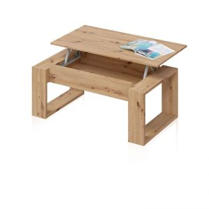 Mesa de centro elevável com arrumação oculta 105 x 45-54 cm neo