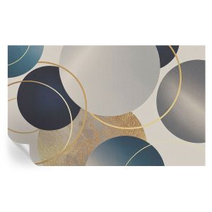 Papel de parede vinílico círculos criativos 416x254 tulup