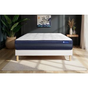 Conjunto de estrado branco + colchão actisom actilatex tech (120x200 cm - e