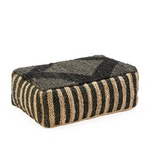 Puf 91x60x30 tapete shumak preto, natural