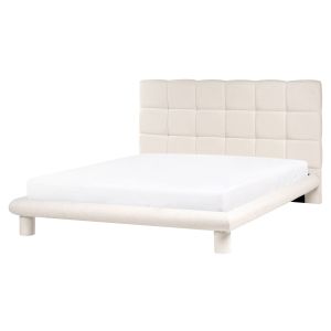 Cama bouclé cressat 160 x 200 cm branco creme