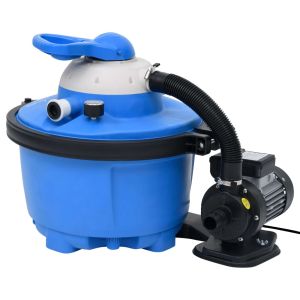 Bomba para filtro de areia vidaxl azul e preto 385x620x432 mm 200 l 25 c