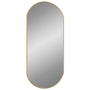 Espelho de parede 80x35 cm oval dourado