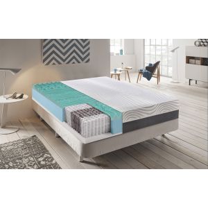 Colchão de molas e viscoelástico 150x190 20 cm de altura capa removível