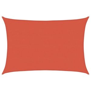 vidaXL toldo de vela hdpe terracota 160 g/m² 5x7 m