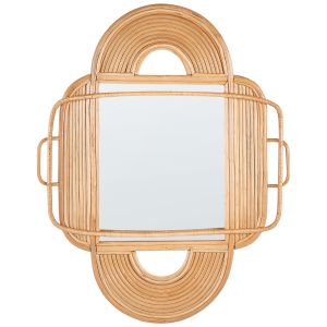 Espelho alcorn 70 cm 90 cm rattan natural