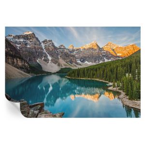 Papel de parede vinílico reflexo da montanha 104x152 tulup