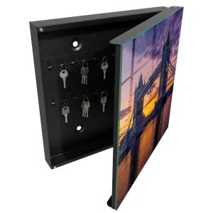 Caixa para chaves decorativa 30x30x5, abertura à direita tulup