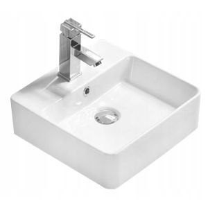 Lavatório de pousar 38x38x12 cm, branco