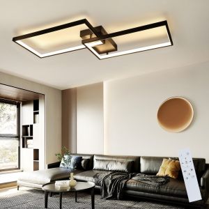 Nettlife preto LED plafon 80 cm moderna sala de estar regulável com