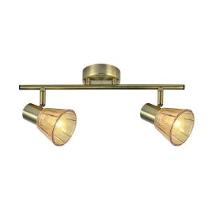 Faixa de dois focos - cooper - fab 142192014 - amarelo - e14 - metal